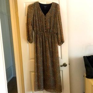 Women’s black/floral maxi dress never worn